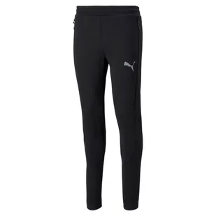 Spodnie dresowe męskie Puma EVOSTRIPE czarne 84740401-S - Dresy męskie - miniaturka - grafika 1