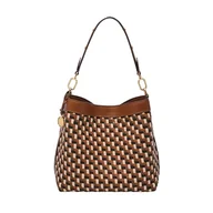 Torebki damskie - Fossil Jessie Bucket Shoulder Bag, Neutral Woven - miniaturka - grafika 1