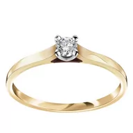 Pierścionki - Złoty pierścionek zaręczynowy z brylantem żółte złoto Staviori - miniaturka - grafika 1