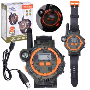 Walkie talkie 2 Zegarki wielofunkcyjne Zasięg 200m Kompas - Zabawki interaktywne dla dzieci - miniaturka - grafika 1