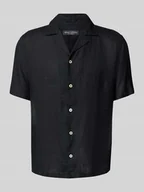 Koszule męskie - Koszula lniana o kroju regular fit z kołnierzem z połami - miniaturka - grafika 1