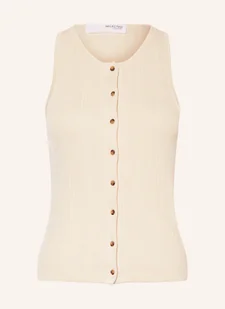 Selected Femme Top Z Dzianiny weiss - Koszulki i topy damskie - miniaturka - grafika 1