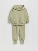 Bluzy i sweterki niemowlęce - Reserved - Bawełniany komplet - oliwkowy - miniaturka - grafika 1