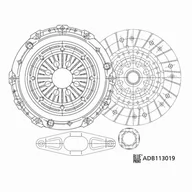 Sprzęgła - Sprzęgło - komplet BLUE PRINT ADB113019 - miniaturka - grafika 1