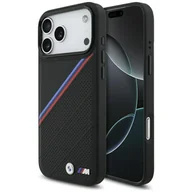 Etui i futerały do telefonów - Etui BMW M Tricolor Metal Logo MagSafe do iPhone 17 Pro Max czarny - miniaturka - grafika 1