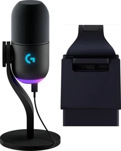 Mikrofon Logitech G Yeti GX czarny 988-000569 + Lampa Litra Glow - Mikrofony komputerowe - miniaturka - grafika 1