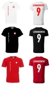 Koszulki sportowe męskie - Koszulka Polska Robert LEWANDOWSKI 9 jr - miniaturka - grafika 1