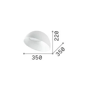 Ideallux Ideal Lux lampa sufitowa LED Corolla-2, biała, metal, Ø 35 cm - Lampy sufitowe - miniaturka - grafika 1