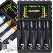 Ładowarki do telefonów - Szybka Ładowarka Do Baterii Akumulatorków Aa I Aaa Paluszków Nimh Nicd Led - miniaturka - grafika 1