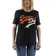 Koszulki i topy damskie - Superdry Damska koszulka vintage Vl Interest, Czarny, L - miniaturka - grafika 1