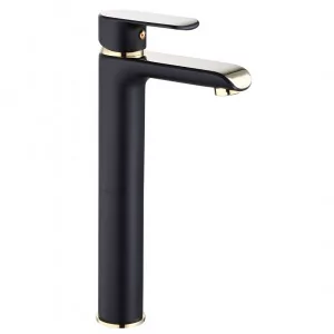 Rea B9936 Bloom Black/Gold Bateria umywalkowa wysoka - Baterie umywalkowe - miniaturka - grafika 1