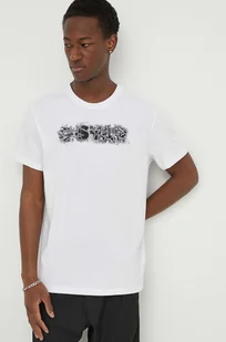 G-Star Raw t-shirt bawełniany męski kolor biały z nadrukiem - Koszulki męskie - miniaturka - grafika 1