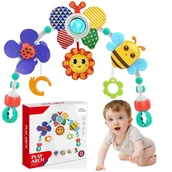 Zawieszki dla dzieci i niemowląt - Pałąk Do Wózka Zawieszki Grzechotki Łuk Zawieszka Do Łóżeczka Regulowany Uniwersalny Uchwyty - miniaturka - grafika 1