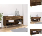 Szafki na buty - vidaXL Szafka na buty brązowy dąb 102x35x55 cm materiał drewnopochodny - Stojaki i szafki na buty - miniaturka - grafika 1