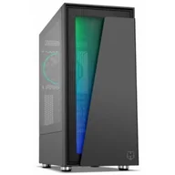 Obudowy komputerowe - NOX HUMMER BLASTER - NXHUMMERBLASTER - PC Box, półwieża, oświetlenie ARGB Pro, akrylowe okno boczne, czarny - miniaturka - grafika 1