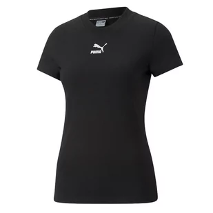 Koszulka Puma Classics Slim 53561001 - czarna - Koszulki sportowe damskie - miniaturka - grafika 1
