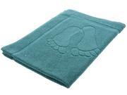 Dywaniki łazienkowe - Ręcznik/dywanik łazienkowy stopki 50/70 turkus - miniaturka - grafika 1