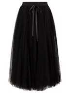 Spódnice - ApartFashion Women's APART spódnica tiulowa na całej powierzchni z kropkami, czarna, normalna, czarny, S - miniaturka - grafika 1