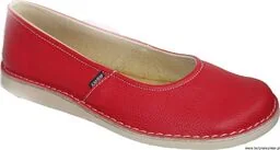 SKÓRZANE buty damskie lekkie czerwone 38 - Baleriny - miniaturka - grafika 1