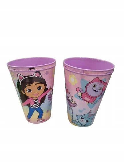 Zestaw kubków dziecięcych 2 x 430 ml 2 sztuki KOCI DOMEK GABI PA2040