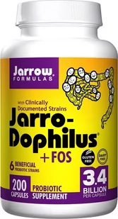 JARROW FORMULAS Jarro-Dophilus + FOS (Mieszanka szczepów probiotycznych oraz fruktooligosacharydy) 200 Kapsułek - Układ pokarmowy - miniaturka - grafika 1