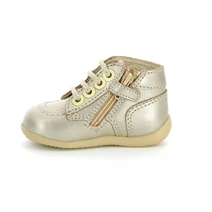 KICKERS Unisex dziecięce botki Bonzip-2, złoto, 20 EU - Botki damskie - miniaturka - grafika 1
