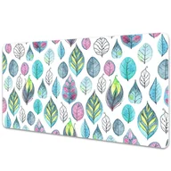 Podkładki na biurko - Mata ochronna na biurko Rysowane liście 90x45 cm - miniaturka - grafika 1
