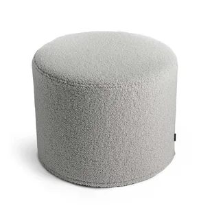 Szara okrągła pufa Cozy 45x35 - Poduszki dekoracyjne - miniaturka - grafika 1