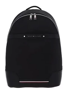 Tommy Hilfiger Męskie plecaki Th Central Repreve Bacpack, Czarny, Jeden rozmiar, Casual - Plecaki - miniaturka - grafika 1