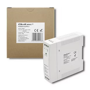 Qoltec Zasilacz Na Szynę Din 10W 12V 0.83A Biały Slim - Pozostałe akcesoria sieciowe - miniaturka - grafika 1