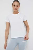 Koszulki sportowe damskie - Hummel t-shirt bawełniany kolor biały - miniaturka - grafika 1