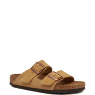 Klapki i japonki damskie - Birkenstock Skórzane klapki Arizona VL Latte Cream - miniaturka - grafika 1
