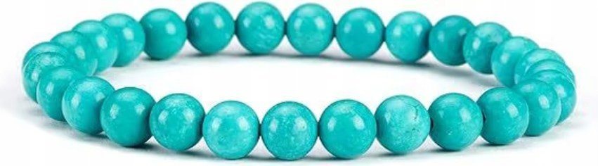 Turkusowy Howlit Bransoletka Kamień Regulowana Elastyczna Ręcznie Robiona