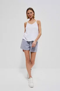 Bawełniane szorty w paski-XS - Spodenki damskie - miniaturka - grafika 1