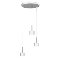 Lampy sufitowe - Milagro Kaskada wisząca ARENA do jadalni biała srebrna MLP7780 - miniaturka - grafika 1