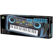 Instrumenty muzyczne dla dzieci - Dromader My Music Keyboard Mikrofon ZD-5514 - miniaturka - grafika 1