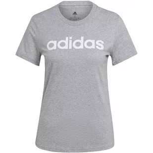 Koszulka damska adidas Loungwear Essentials Slim Logo szara HL2053 M - Koszulki i topy damskie - miniaturka - grafika 1