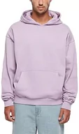 Bluzy męskie - Build Your Brand Męska bluza z kapturem Ultra Heavy Cotton Box Hoody, fioletowy, XS - miniaturka - grafika 1