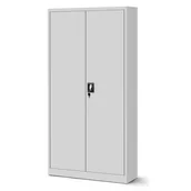 Szafy biurowe - JAN NOWAK model JAN 900x1850x400 biurowa szafa metalowa na akta: szara - miniaturka - grafika 1