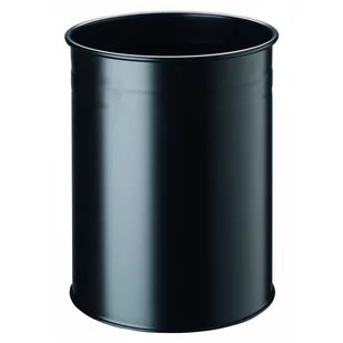 Kosz na śmieci DURABLE metalowy z tłoczoną obręczą czarny 15l - Kosze na śmieci - miniaturka - grafika 1