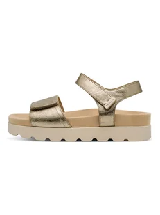 Tamaris Sandały w kolorze złotym - Sandały damskie - miniaturka - grafika 1