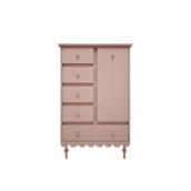 Komody dla dzieci - Komoda retro babushka wysoka dla dziewczynki - miniaturka - grafika 1