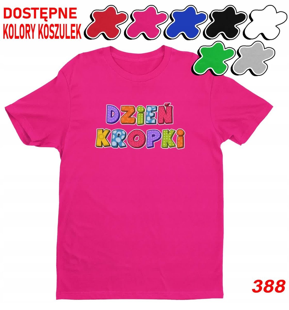 Dziecięca Koszulka Z Nadrukiem Kropki Duży Wybór -L 146-152