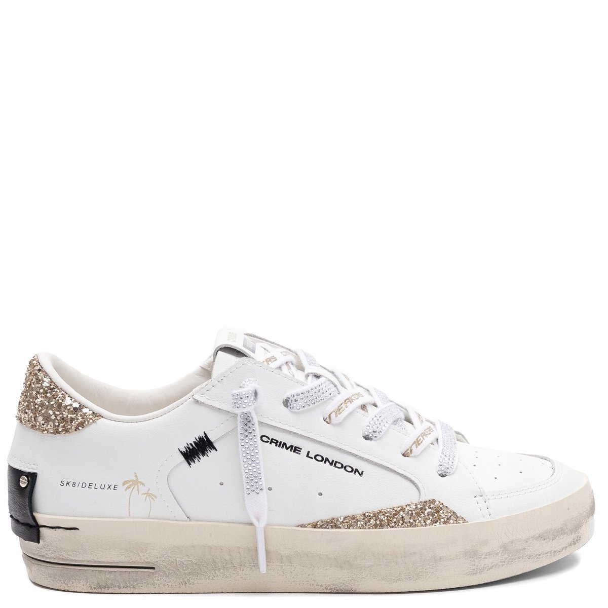 Crime London Skórzane Sneakersy Damskie Białe 29102PP8.10 r.40