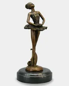 Figurki dekoracyjne - Baletnica w Klasycznej Tutu Rzeźba z Brązu - miniaturka - grafika 1