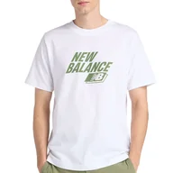 Koszulki męskie - Koszulka męska New Balance MT61H0Z3WT - biała - miniaturka - grafika 1