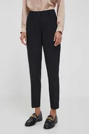 Spodnie damskie - Sisley spodnie damskie kolor czarny proste medium waist - miniaturka - grafika 1