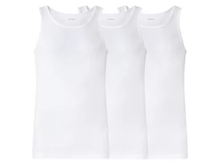Koszulki męskie - LIVERGY LIVERGY Podkoszulki męskie bawełniane na ramiączkach, 3 sztuki (9/3XL, Biały) 4055334440547 - grafika 1
