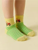 Skarpetki dla dzieci - Sinsay - Bawełniane skarpetki w pojazdy 5 pack - wielobarwny - miniaturka - grafika 1