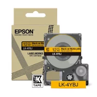 Epson LK-4YBJ Taśma matowa 12 mm, czarny na żółtym, oryginalna - Taśmy do drukarek barwiące - miniaturka - grafika 1